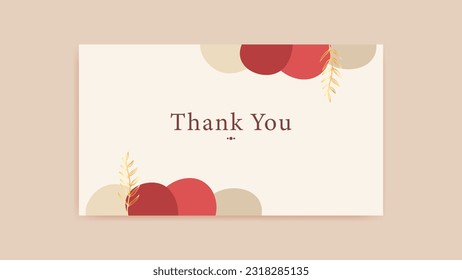 thank you card. abstract modern background