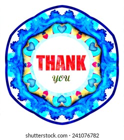 Thank you card. Abstract vector background, EPS10.