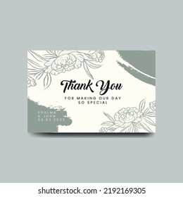 Thank you card with background