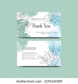 Thank you card with background