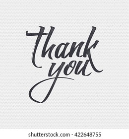 Thank you - card, background, lettering, calligraphy, a sticker can be used for your design