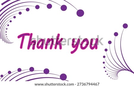 Thank you card, with beautiful background swirl design