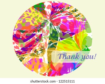 Thank you card a bright