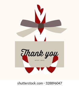 Thank You Card, Christmas Theme