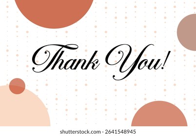 Thank you card clipart design. Thank you greeting text and typography clip art in abstract background for thanksgiving and appreciation template vector illustration. 
