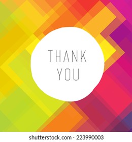 Thank You Card Colorful Vector Stock Vector (Royalty Free) 223990003 ...