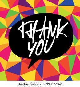 Thank You Card Colorful Vector Stock Vector (royalty Free) 328444961 