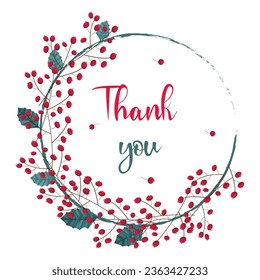 thank you card with cornflowers