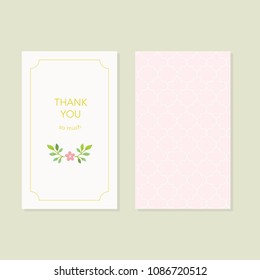 Thank you card design with flowers