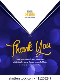 Thank You card design with nice typography.