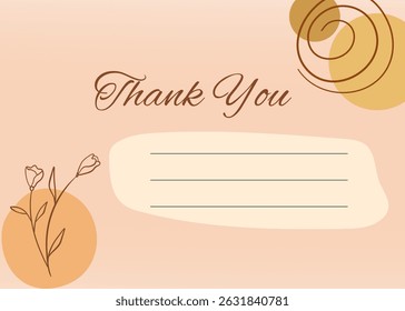 Thank you card design template for business or any occasion. ( original illustration, not AI Generated )