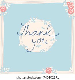 Thank you card design template. Simple greeting card elegant note label. Thanksgiving symbol sign