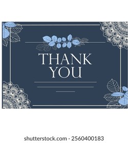 Thank you card design with a touch of blue mandala, a symbol of peace and sincere appreciation. Thank you for the support and love given.