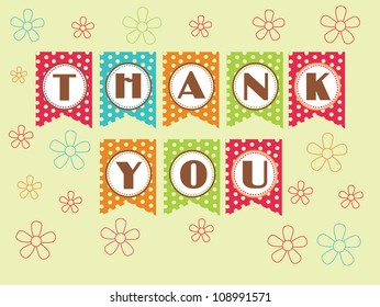 thank you card design. vector illustration