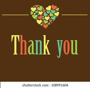 Thank You Card Design Vector Illustration Stock Vector (royalty Free 