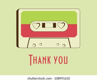 thank you card design. vector illustration