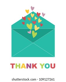 thank you card design. vector illustration