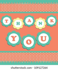 thank you card design. vector illustration