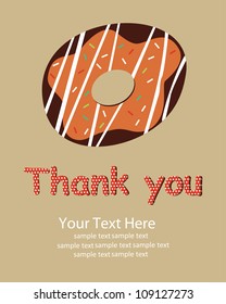 thank you card design. vector illustration