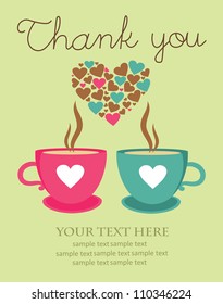 thank you card design. vector illustration