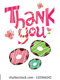 thank you card design. vector illustration
