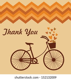 thank you card design. vector illustration