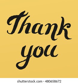 Thank you card design. vector illustration