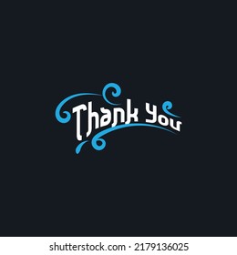 thank you card design with vintage retro style