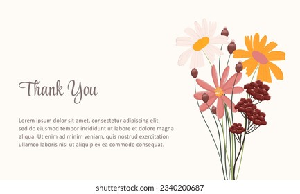 thank you card floral design