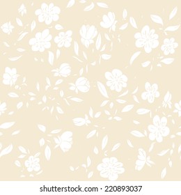 Thank You Card with floral elements. Vintage background. Vector illustration.