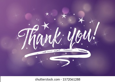 Thank You Card Glowing Fireworks Stars Stock Vector (Royalty Free ...