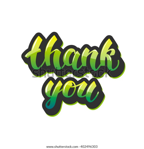 thank you card graffiti art letters stock vector royalty free 402496303