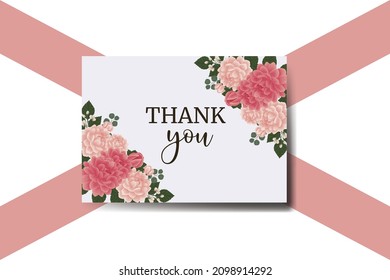 Thank You Card Greeting Card Dahlia Stock Vector (Royalty Free ...