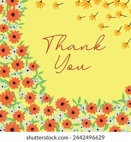 Thank you card ,Greeting Card , Design Template