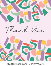 Thank you card ,Greeting Card , Design Template