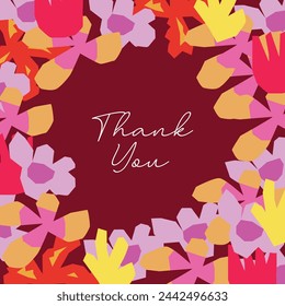 Thank you card ,Greeting Card , Design Template