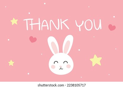 Thank You card greeting typography vector illustration