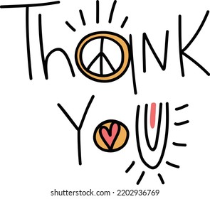 Thank you card, groovy style