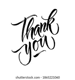 Thank You Card Hand Drawn Invitation Stock Vector (Royalty Free ...