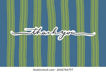 Thank You card. Hand drawn positive quote. Modern brush calligraphy. Isolated on white background