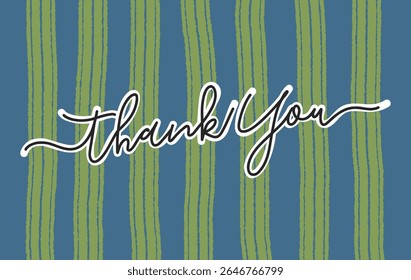 Thank You card. Hand drawn positive quote. Modern brush calligraphy. Isolated on white background
