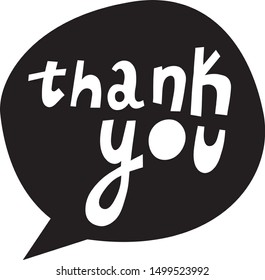 Thank You Card Hand Lettering Illustration Stock Vector (Royalty Free ...