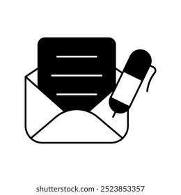 thank you card icon with white background vector stock illustration