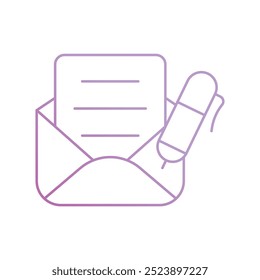 thank you card icon with white background vector stock illustration