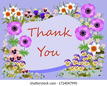 Thank You Card Lettering Surrounding Colourful Stock Vector (Royalty ...