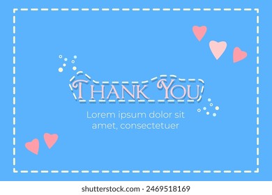 Thank you card, with a love theme for the people we love