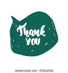 Thank you card. Modern calligraphic style. Hand lettering and custom typography for your designs: t-shirts, bags, for posters, invitations, cards, etc.