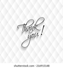 Thank you card, modern leather background. Vector illustration. Eps 10