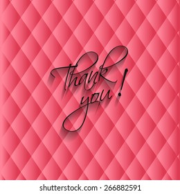 Thank you card, modern leather background