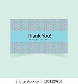 Thank you card on colorful grunge background. Gratitude card for different occasions